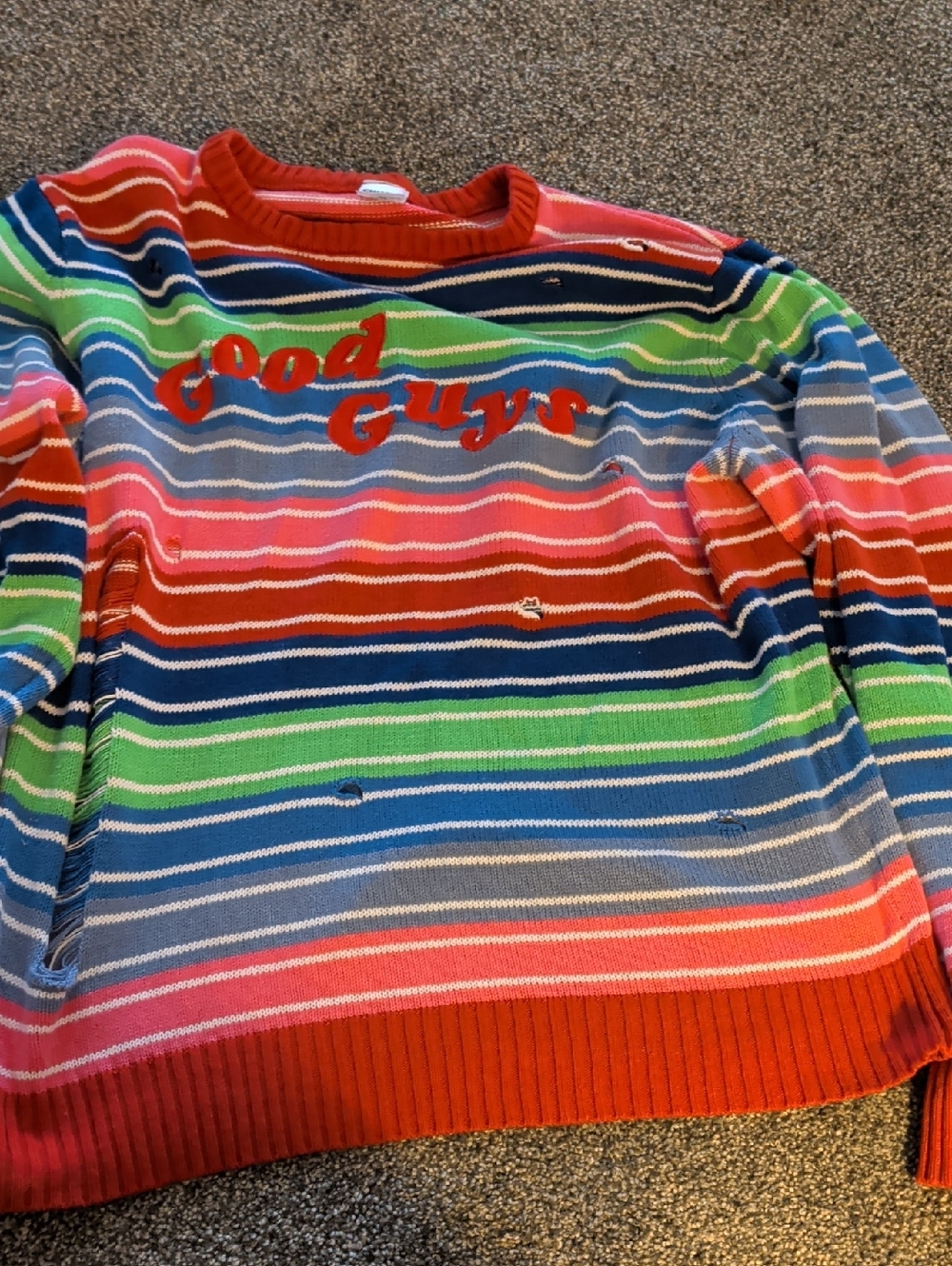 Spirit Multicolor Striped 'Good Guys' Sweater